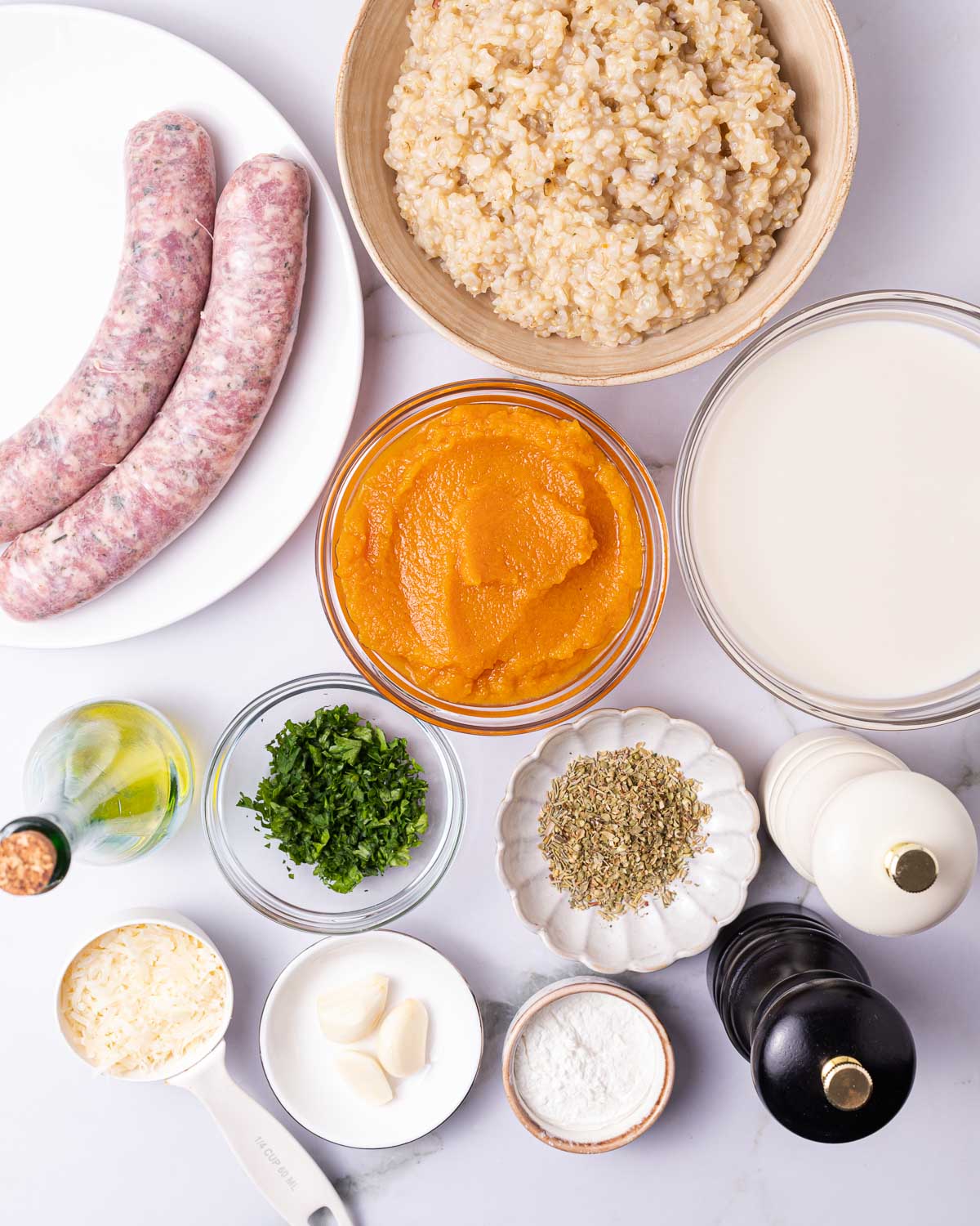 Creamy Butternut Squash + Rice & Sausage