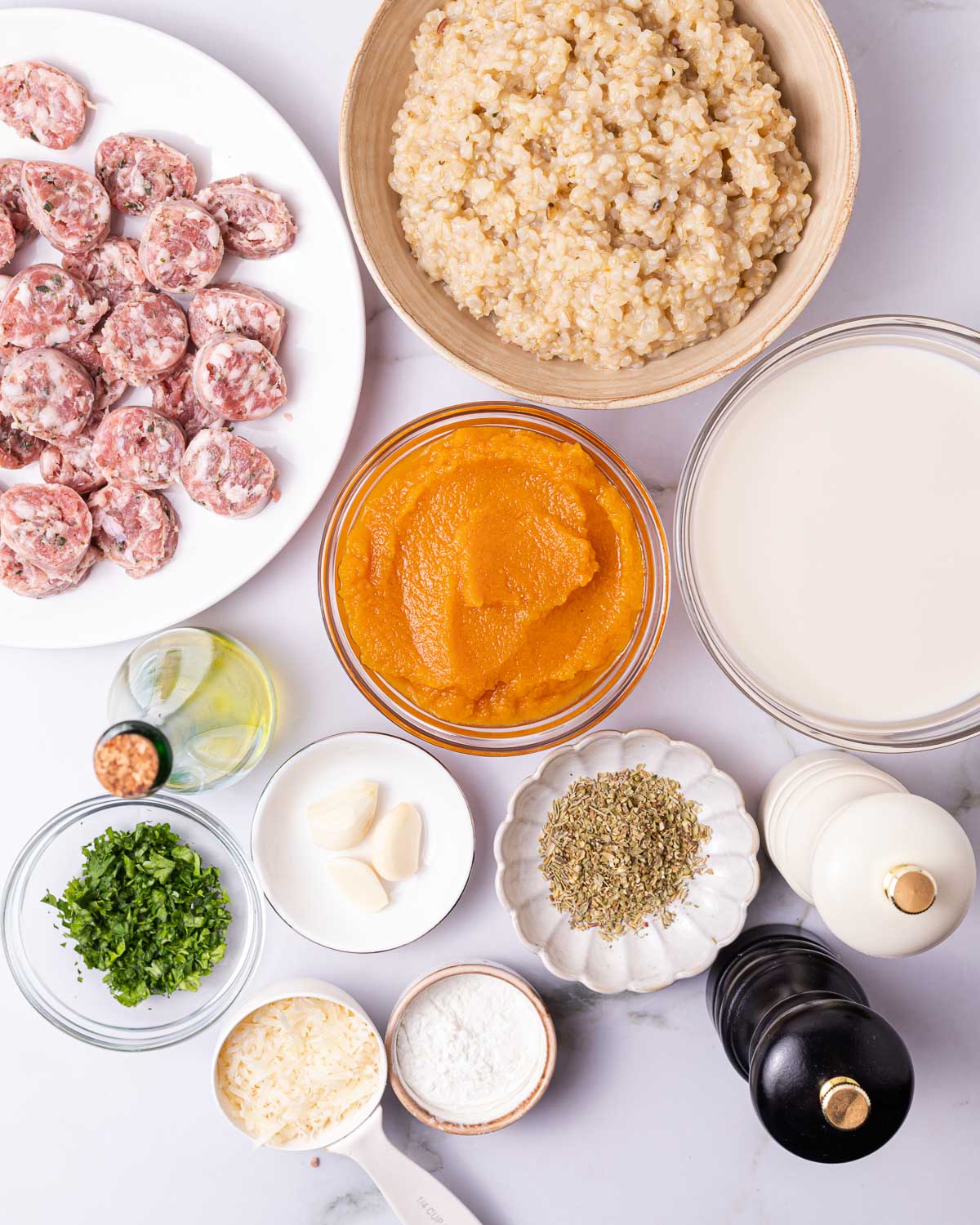 Creamy Butternut Squash + Rice & Sausage