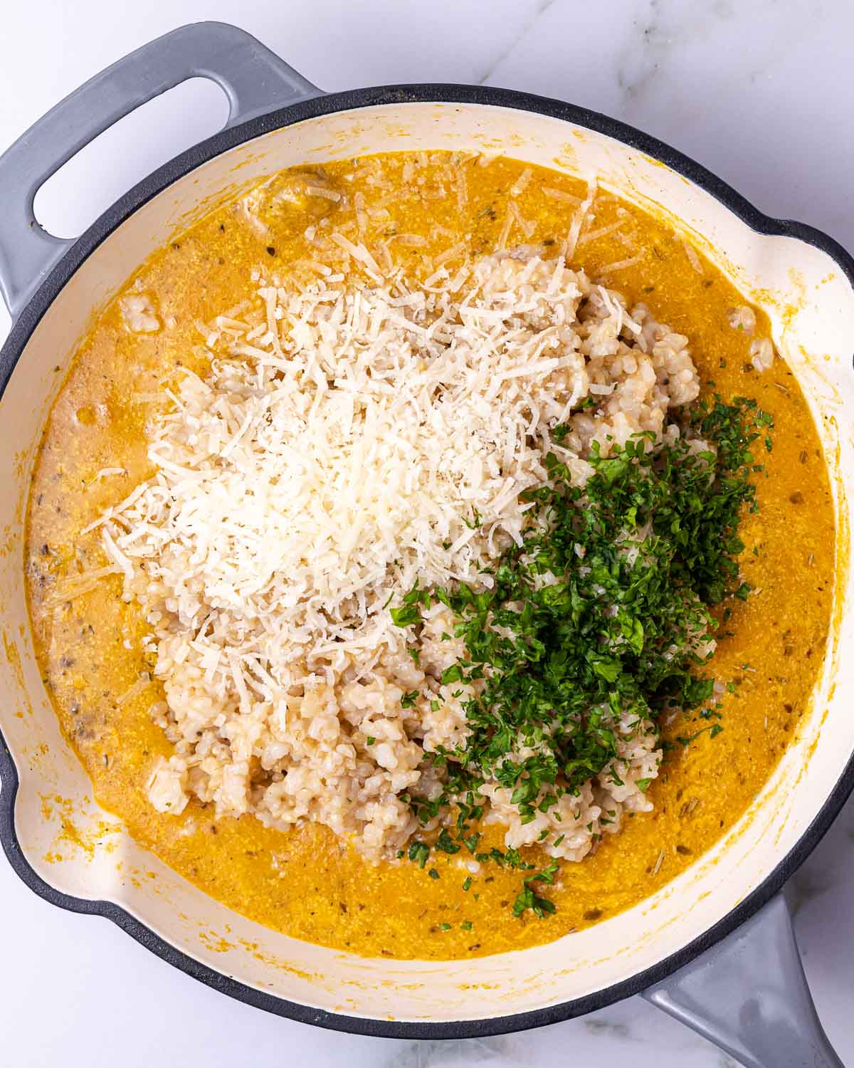 Creamy Butternut Squash + Rice & Sausage