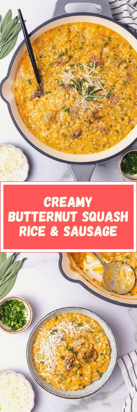 Creamy Butternut Squash + Rice & Sausage