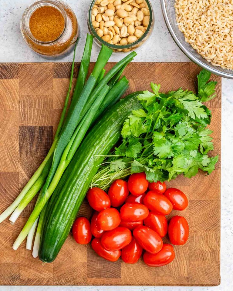 Crispy Rice Chicken Salad (Easy Healthy Lunch)