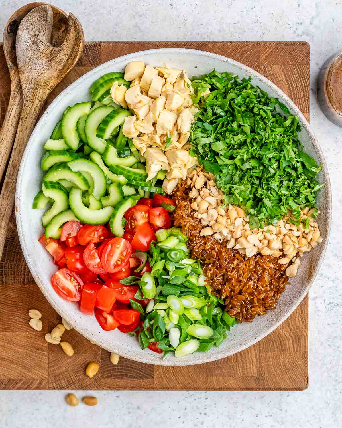 Crispy Rice Chicken Salad (Easy Healthy Lunch)