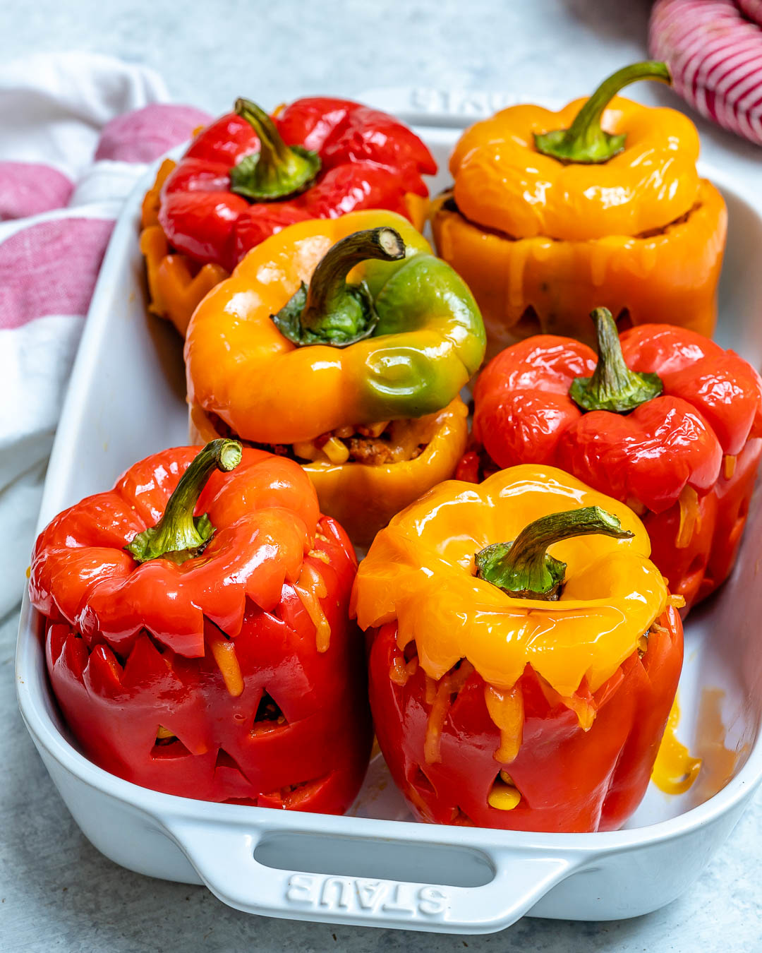 These Halloween Stuffed Peppers are the Cutest!